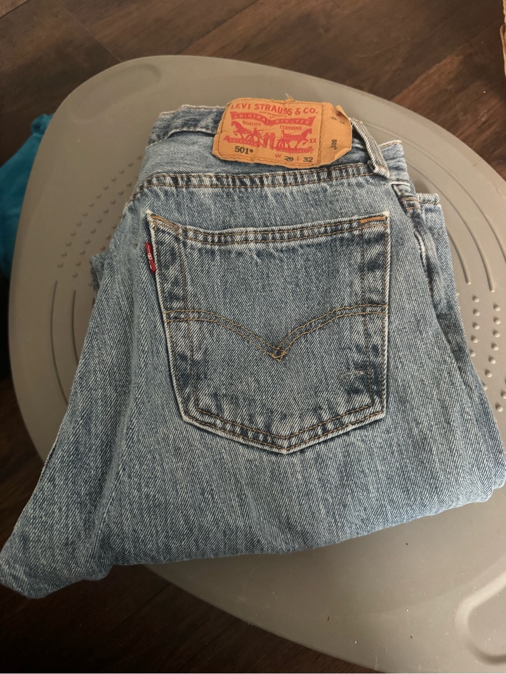 Levi's Light Blue 501 Classic Denim Jeans